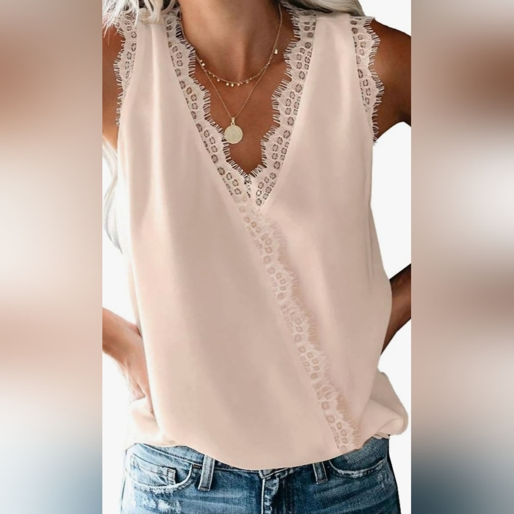 Beige tunic tank top